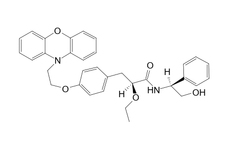 [(2S),N(1S)]-3-[4-[2-(Phenoxazin-10-yl)ethoxy]phenyl]-2-ethoxy-N-(2-hydroxy-1-phenylethyl)propanamide