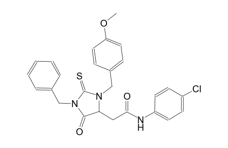 2-[1-benzyl-3-(4-methoxybenzyl)-5-oxo-2-thioxo-4-imidazolidinyl]-N-(4-chlorophenyl)acetamide