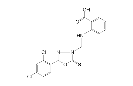 N-{[2-(2,4-DICHLOROPHENYL)-5-THIOXO-DELTA^2-1,3,4-OXADIAZOLIN-4-YL]METHYL}ANTHRANILIC ACID