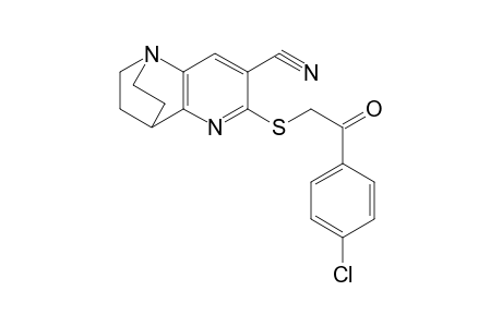1,6-Diazatricyclo[6.2.2.0(2,7)]dodeca-2(7),3,5-triene-4-carbonitrile, 5-[[2-(4-chlorophenyl)-2-oxoethyl]thio]-
