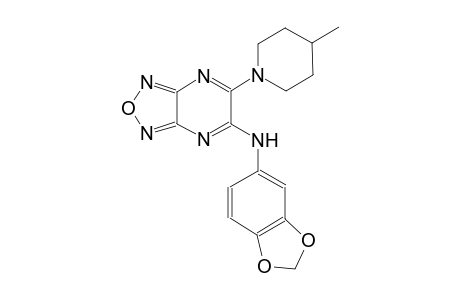 [1,2,5]oxadiazolo[3,4-b]pyrazin-5-amine, N-(1,3-benzodioxol-5-yl)-6-(4-methyl-1-piperidinyl)-