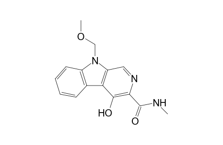 4-Hydroxy-9-methoxymethyl-N"-methyl-.beta.-carboline-3-carboxamide