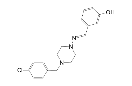 phenol, 3-[(E)-[[4-[(4-chlorophenyl)methyl]-1-piperazinyl]imino]methyl]-