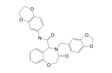 4-(Benzo[D][1,3]dioxol-5-ylmethyl)-N-(2,3-dihydrobenzo[B][1,4]dioxin-6-yl)-3-oxo-2,3,4,5-tetrahydrobenzo[F][1,4]oxazepine-5-carboxamide