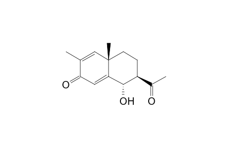 9-Acetyl-2,6-dimethyl-10-hydroxybicyclo[4.4.0]deca-1,4-dien-3-one