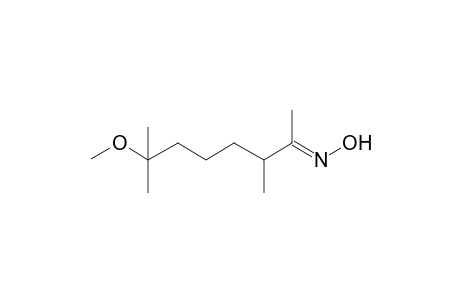 (2E)-7-methoxy-3,7-dimethyl-2-octanone oxime