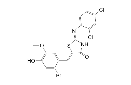 (2E,5Z)-5-(2-bromo-4-hydroxy-5-methoxybenzylidene)-2-[(2,4-dichlorophenyl)imino]-1,3-thiazolidin-4-one