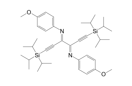 N,N'-bis[4'-Methoxyphenyl]-1,6-bis(triisopropylsilyl)hexa-1,5-diyne-3,4-diimine