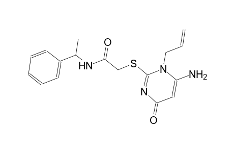 2-[(1-allyl-6-amino-4-oxo-1,4-dihydro-2-pyrimidinyl)sulfanyl]-N-(1-phenylethyl)acetamide