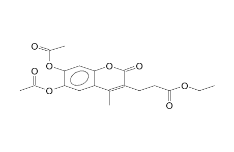 6,7-Diacetoxy-3-ethoxycarbonylethyl-4-methyl-coumarin