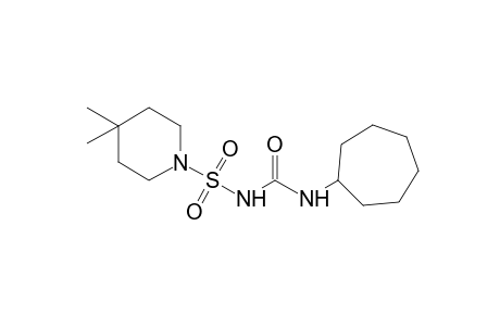1-cycloheptyl-3-[(4,4-dimethylpiperidino)sulfonyl]urea