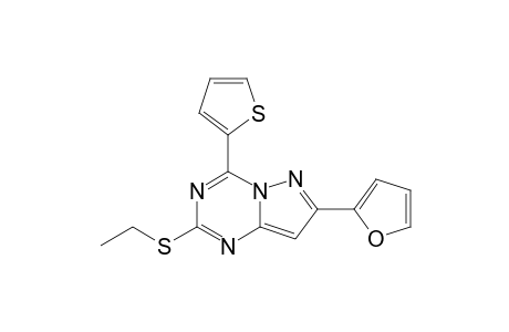 2-Ethylthio-7-(2-furyl)-4-(2-thienyl)pyrazolo[1,5-a][1,3,5]triazine