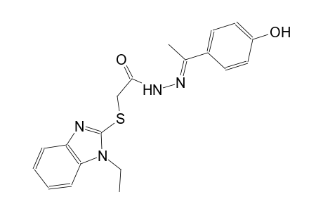 acetic acid, [(1-ethyl-1H-benzimidazol-2-yl)thio]-, 2-[(E)-1-(4-hydroxyphenyl)ethylidene]hydrazide
