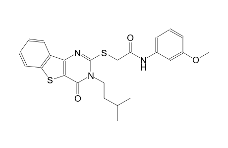2-[(3-isopentyl-4-oxo-3,4-dihydro[1]benzothieno[3,2-d]pyrimidin-2-yl)sulfanyl]-N-(3-methoxyphenyl)acetamide