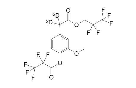 Pentafluoropropionyl-2,2,3,3,3-pentafluoropropyl ester derivative of (2H2)homovanillic acid
