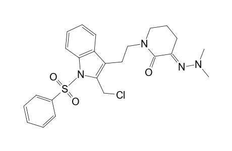 (3E)-1-[2-[1-(benzenesulfonyl)-2-(chloromethyl)-3-indolyl]ethyl]-3-(dimethylhydrazinylidene)-2-piperidinone
