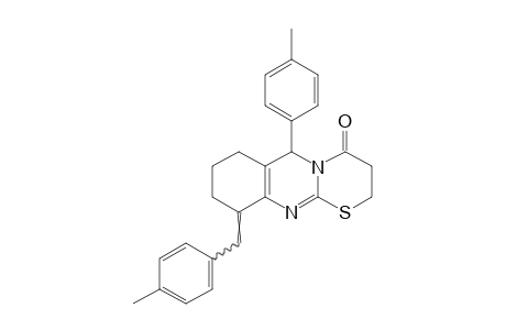 10-(p-methylbenzylidene)-7,8,9,10-tetrahydro-6-p-tolyl-2H,6H-[1,3]-thiazINO[2,3-b]quinazolin-3(2H)-one
