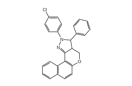 2-(p-Chlorophenyl)-3-phenyl-2,3,3a,4-tetrahydronaphtho[1',2':5,6]pyrano[4,3-c]pyrazole
