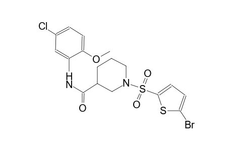 1-[(5-bromo-2-thienyl)sulfonyl]-N-(5-chloro-2-methoxyphenyl)-3-piperidinecarboxamide