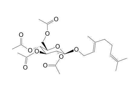 (3,7-Dimethyl-octa-2,6-dienyl)-2,3,4,6-tetra-O-acetyl-b-d-glucopyranoside