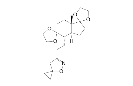 6-[(3aS)-(3a.alpha.,4.alpha.,7a.beta.)-1,1-(1,2-Ethylenedioxy)-5,5-(1,2-ethylenedioxy)-7a-methyloctahydro-1H-inden-4-yl]ethyl]-4-oxa-5-azaspiro[2,4]hept-5-ene