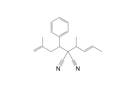 2-(3-Methyl-1-phenyl-but-3-enyl)-2-[(E)-pent-3-en-2-yl]propanedinitrile