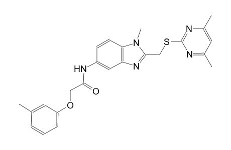 acetamide, N-[2-[[(4,6-dimethyl-2-pyrimidinyl)thio]methyl]-1-methyl-1H-benzimidazol-5-yl]-2-(3-methylphenoxy)-