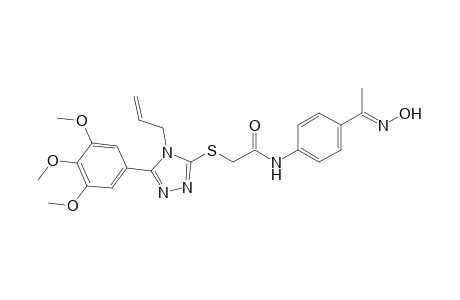 2-[4-Allyl-5-(3,4,5-trimethoxyphenyl)-4H-[1,2,4]triazol-3-ylsulfanyl]-N-[4-(1-hydroxyiminoethyl)phenyl]acetamide