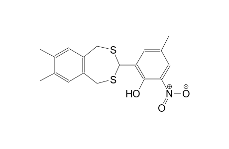 2-(7,8-Dimethyl-1,5-dihydro-2,4-benzodithiepin-3-yl)-4-methyl-6-nitrophenol