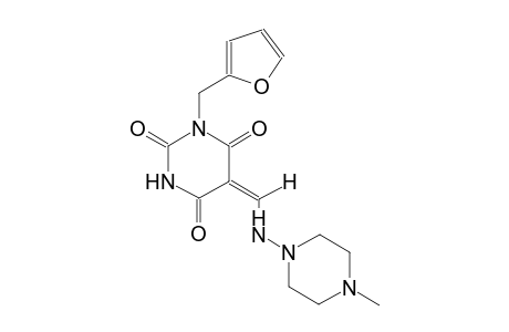 (5E)-1-(2-furylmethyl)-5-{[(4-methyl-1-piperazinyl)amino]methylene}-2,4,6(1H,3H,5H)-pyrimidinetrione