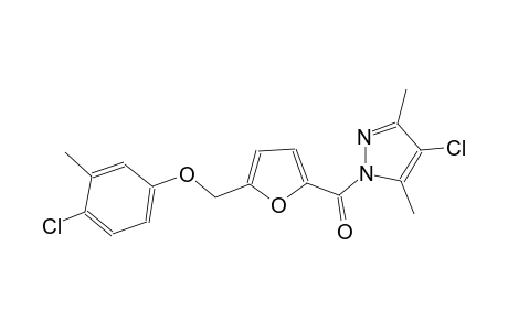 4-chloro-1-{5-[(4-chloro-3-methylphenoxy)methyl]-2-furoyl}-3,5-dimethyl-1H-pyrazole