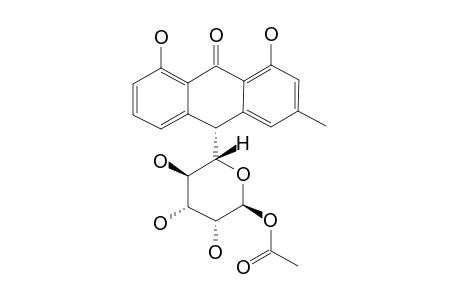 ALVARADOIN_F;(10-R)-C-(1-O-ACETYL)-BETA-L-LYXOPYRANOSYL-1,8-DIHYDROXY-3-METHYLANTHRACEN-9-(10-H)-ONE