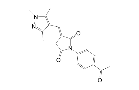 2,5-pyrrolidinedione, 1-(4-acetylphenyl)-3-[(1,3,5-trimethyl-1H-pyrazol-4-yl)methylene]-, (3E)-