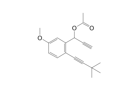 1-(5-Methoxy-2-(3,3-dimethylbut-1-ynyl)phenyl)prop-2-ynyl acetate