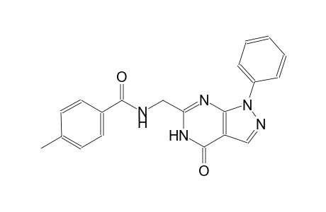benzamide, N-[(4,5-dihydro-4-oxo-1-phenyl-1H-pyrazolo[3,4-d]pyrimidin-6-yl)methyl]-4-methyl-
