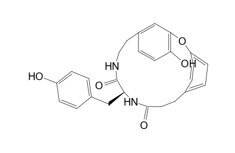 2-Oxa-10,13-diazatricyclo[15.2.2.13,7]docosa-3,5,7(22),17,19,20-hexaene-11,14-dione, 4-hydroxy-12-[(4-hydroxyphenyl)methyl]-, (S)-