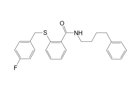 2-[(4-fluorobenzyl)thio]-N-(4-phenylbutyl)benzamide