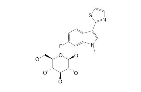 6-FLUORO-1-METHYL-7-(O-BETA-D-GLUCOPYRANOSYL)-CAMALEXIN