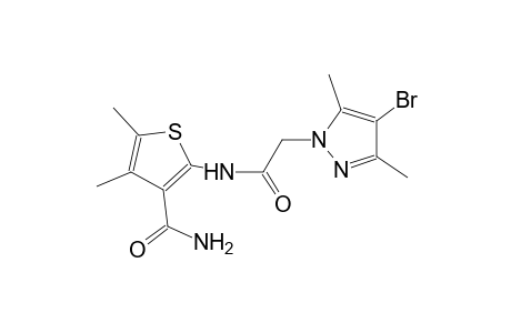 2-{[(4-bromo-3,5-dimethyl-1H-pyrazol-1-yl)acetyl]amino}-4,5-dimethyl-3-thiophenecarboxamide