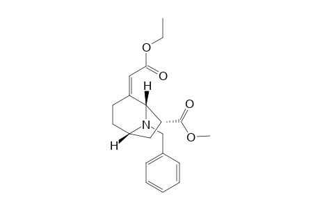 Ethyl (Z,1RS,5RS,7SR)-(8-benzyl-7-(methoxycarbonyl)-8-aza-bicyclo[3.2.1]oct-2-ylidene)-acetate