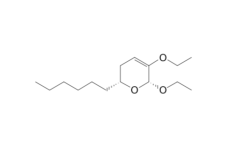 (2R*,6R*)-2,3-Diethoxy-6-hexyl-5,6-dihydro-2H-pyran