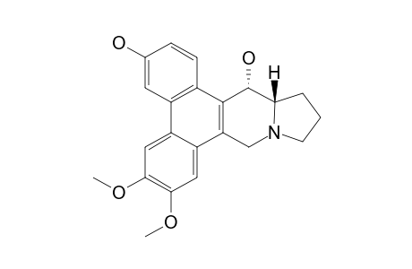 #1;TRANS-(+)-3,14-ALPHA-DIHYDROXY-6,7-DIMETHOXYPHENANTHROINDOLIZIDINE;TRANS-(+)-9,11,12,13,13A,14-HEHAHYDRO-6,7-DIMETHOXY-DIBENZO-[F,H]-PYRROLO-[1,2-B]-ISOQUIN