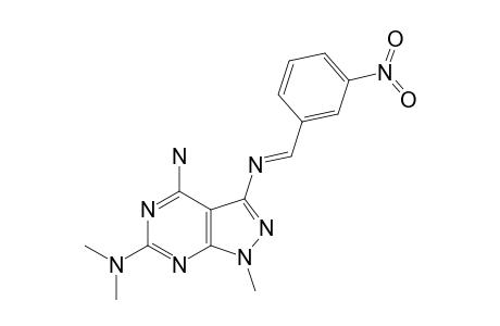 4-AMINO-6-DIMETHYLAMINO-3-(3-NITROPHENYL)-AZOMETHINO-1-METHYLPYRAZOLO-[3,4-D]-PYRIMIDINE