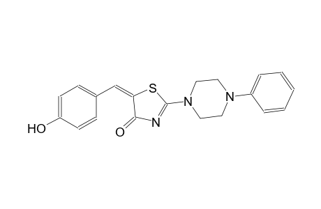 (5E)-5-(4-hydroxybenzylidene)-2-(4-phenyl-1-piperazinyl)-1,3-thiazol-4(5H)-one