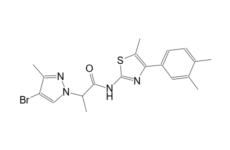2-(4-bromo-3-methyl-1H-pyrazol-1-yl)-N-[4-(3,4-dimethylphenyl)-5-methyl-1,3-thiazol-2-yl]propanamide