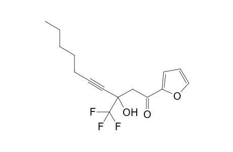 1-(Furan-2-yl)-3-hydroxy-3-(trifluoromethyl)dec-4-yn-1-one