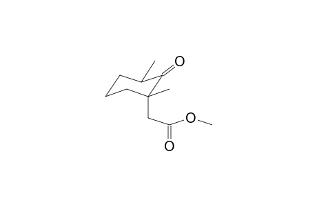 CYCLOHEXANEACETIC ACID, 1,3-DIMETHYL-2-OXO-METHYL ESTER