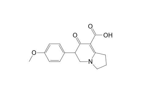 1,2,3,5,6,7-Hexahydro-6-(4-methoxyphenyl)-7-oxo-8-indolizinecarboxylic acid