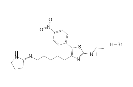 2-Ethylamino-5-(4-nitrophenyl)-4-[5-(pyrrolidin-2-ylidene)aminopentyl]thiazole hydrobromide