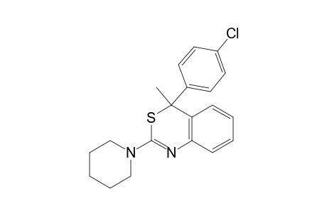 4-(4-Chlorophenyl)-4-methyl-2-(piperidin-1-yl)-4H-3,1-benzothiazine